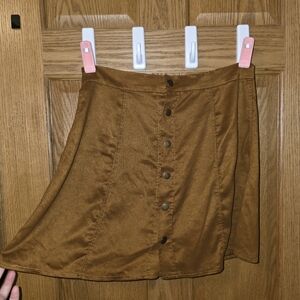 Brown Button-Up Women's Skirt